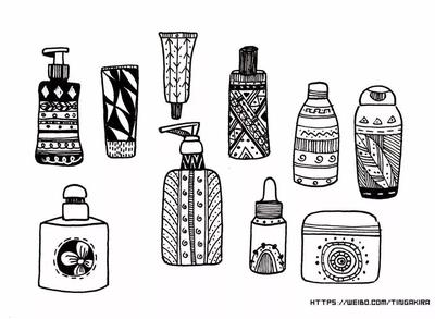 60款黑白日用品简笔素材，每一款都喜欢！